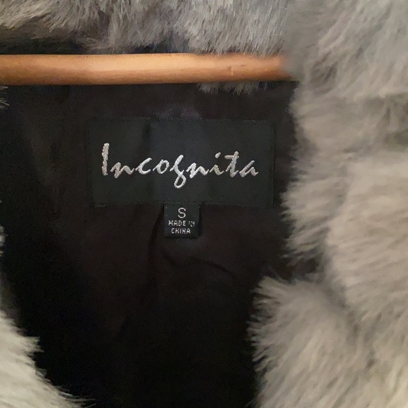Incognita Faux Fur Hip length Ombré Grey - Picture 4 of 5